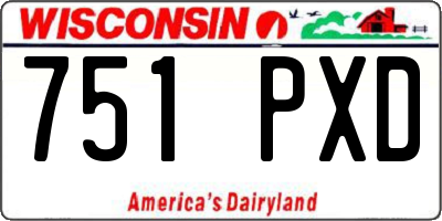 WI license plate 751PXD