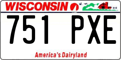 WI license plate 751PXE
