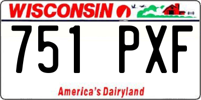 WI license plate 751PXF