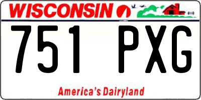WI license plate 751PXG