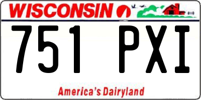 WI license plate 751PXI