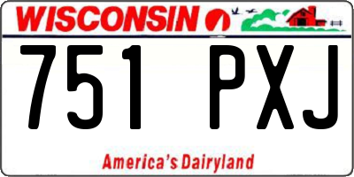 WI license plate 751PXJ