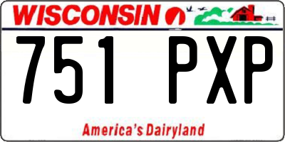 WI license plate 751PXP