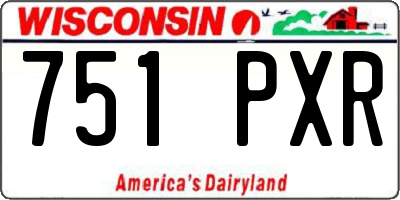 WI license plate 751PXR