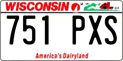 WI license plate 751PXS
