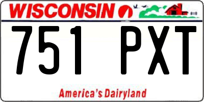WI license plate 751PXT