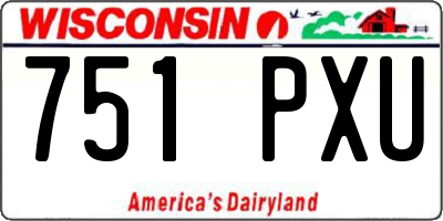 WI license plate 751PXU