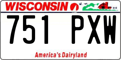 WI license plate 751PXW