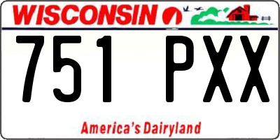WI license plate 751PXX