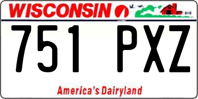 WI license plate 751PXZ