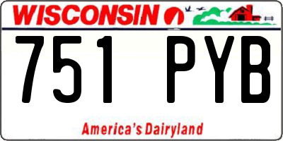 WI license plate 751PYB
