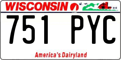 WI license plate 751PYC