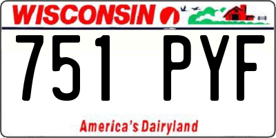 WI license plate 751PYF