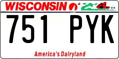 WI license plate 751PYK