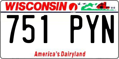WI license plate 751PYN