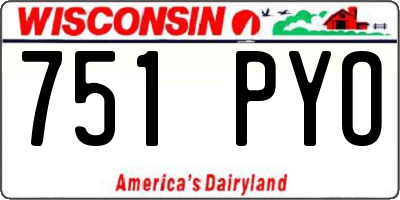 WI license plate 751PYO