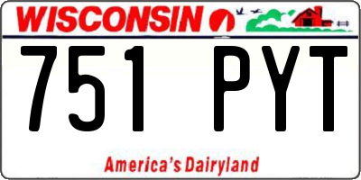 WI license plate 751PYT