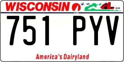 WI license plate 751PYV
