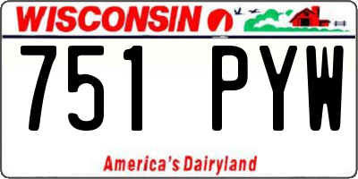 WI license plate 751PYW
