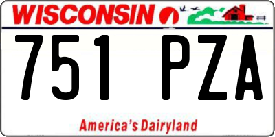 WI license plate 751PZA