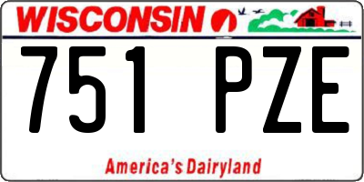 WI license plate 751PZE