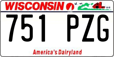 WI license plate 751PZG