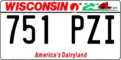 WI license plate 751PZI