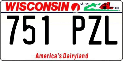 WI license plate 751PZL