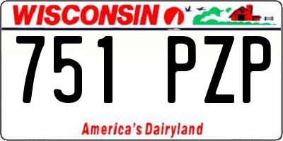 WI license plate 751PZP