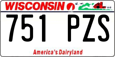 WI license plate 751PZS