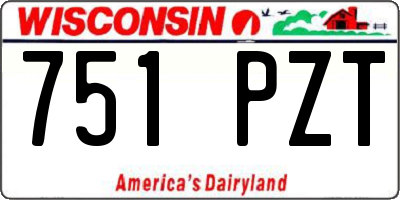 WI license plate 751PZT