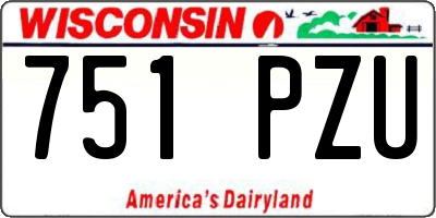 WI license plate 751PZU