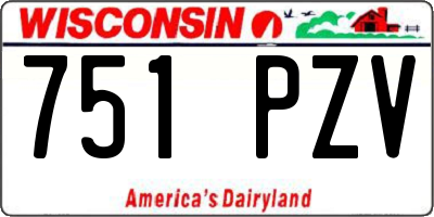 WI license plate 751PZV
