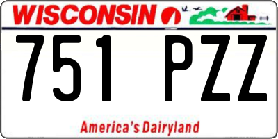 WI license plate 751PZZ