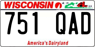 WI license plate 751QAD