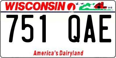 WI license plate 751QAE
