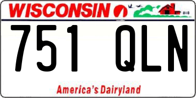 WI license plate 751QLN