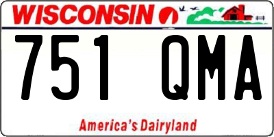 WI license plate 751QMA