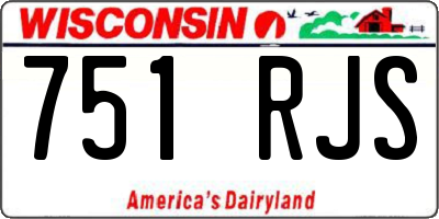 WI license plate 751RJS