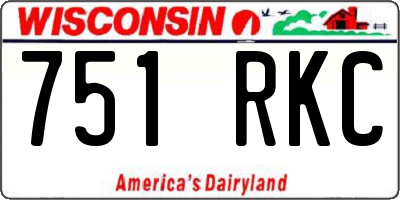WI license plate 751RKC
