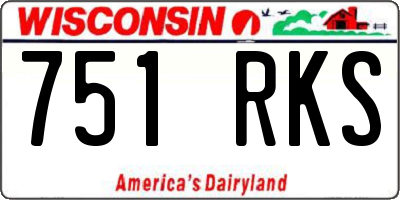 WI license plate 751RKS