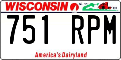 WI license plate 751RPM