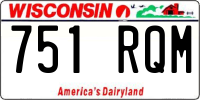 WI license plate 751RQM