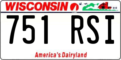 WI license plate 751RSI