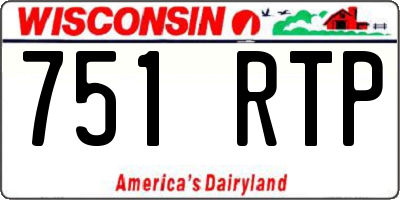 WI license plate 751RTP
