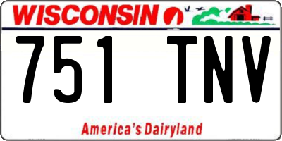 WI license plate 751TNV