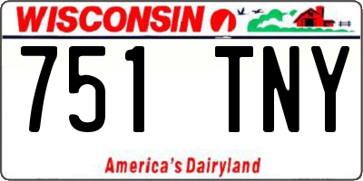 WI license plate 751TNY