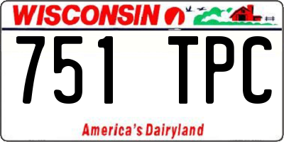 WI license plate 751TPC