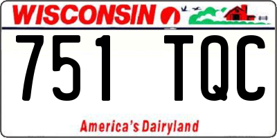 WI license plate 751TQC