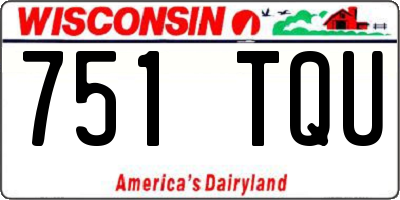 WI license plate 751TQU